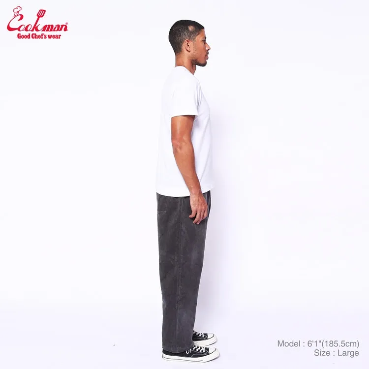 Cookman Chef Pants Semiwide - Corduroy : Charcoal