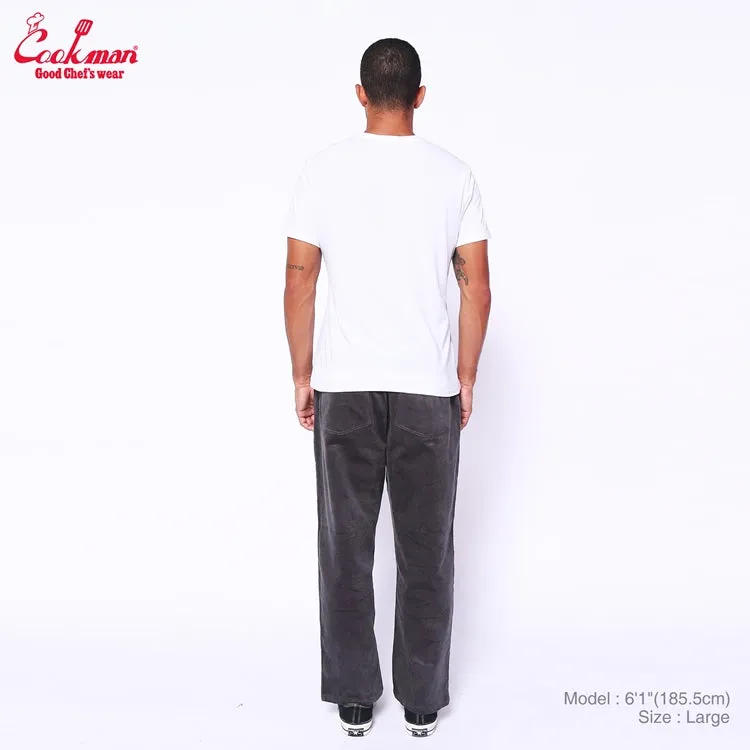Cookman Chef Pants Semiwide - Corduroy : Charcoal