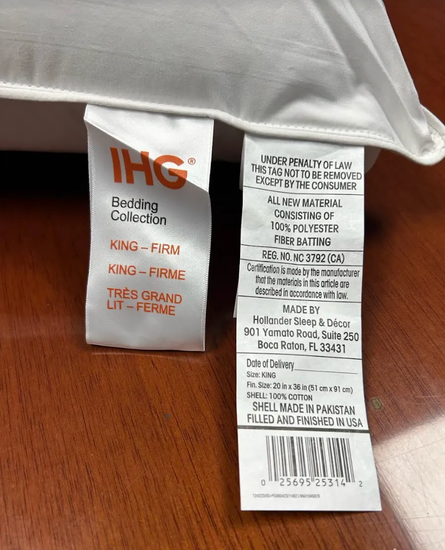 Holiday Inn<sup>®</sup> Firm Support Polyester Pillow Combo Pack (Includes 2 Pillows)