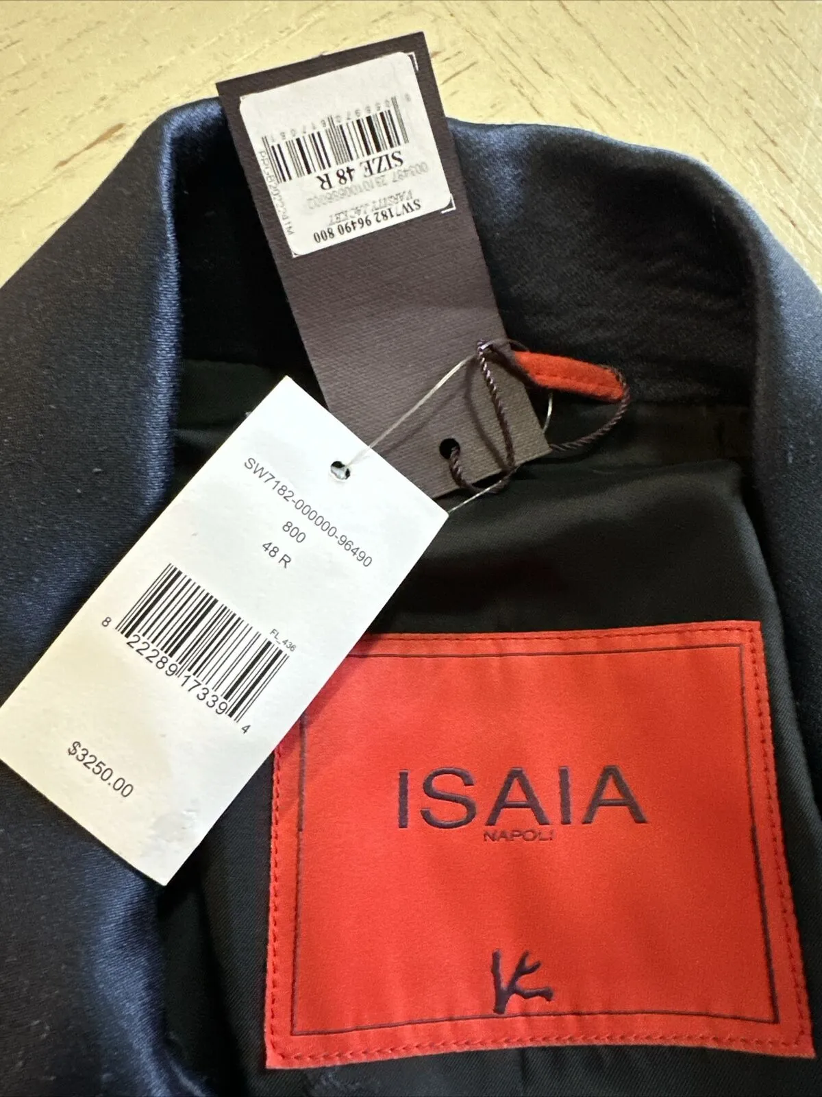 Isaia Men’s Wool & Silk Jacket Coat DK Blue 38R US/48R Eu Italy New $3250