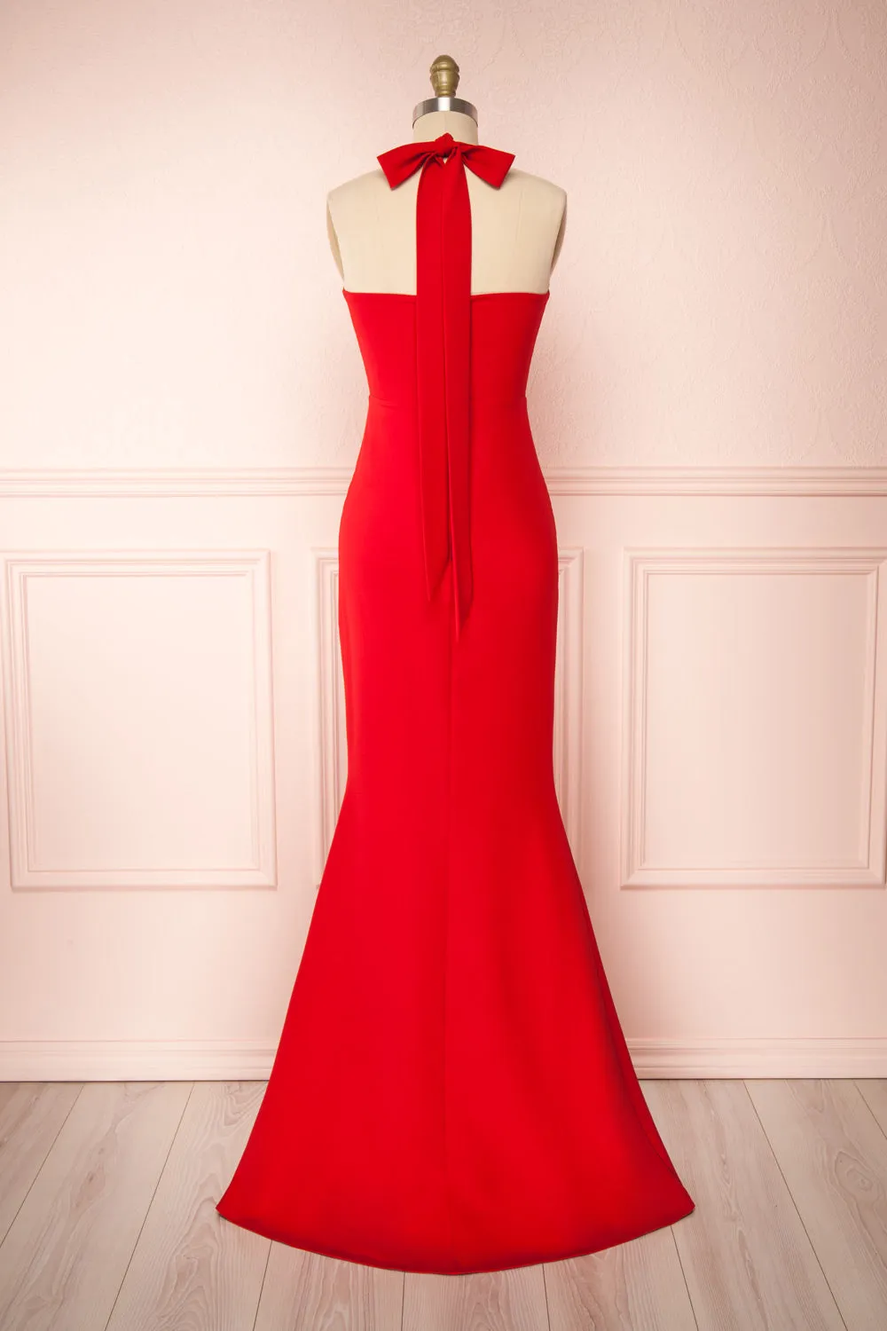 Kavi Red | Halter Maxi Dress
