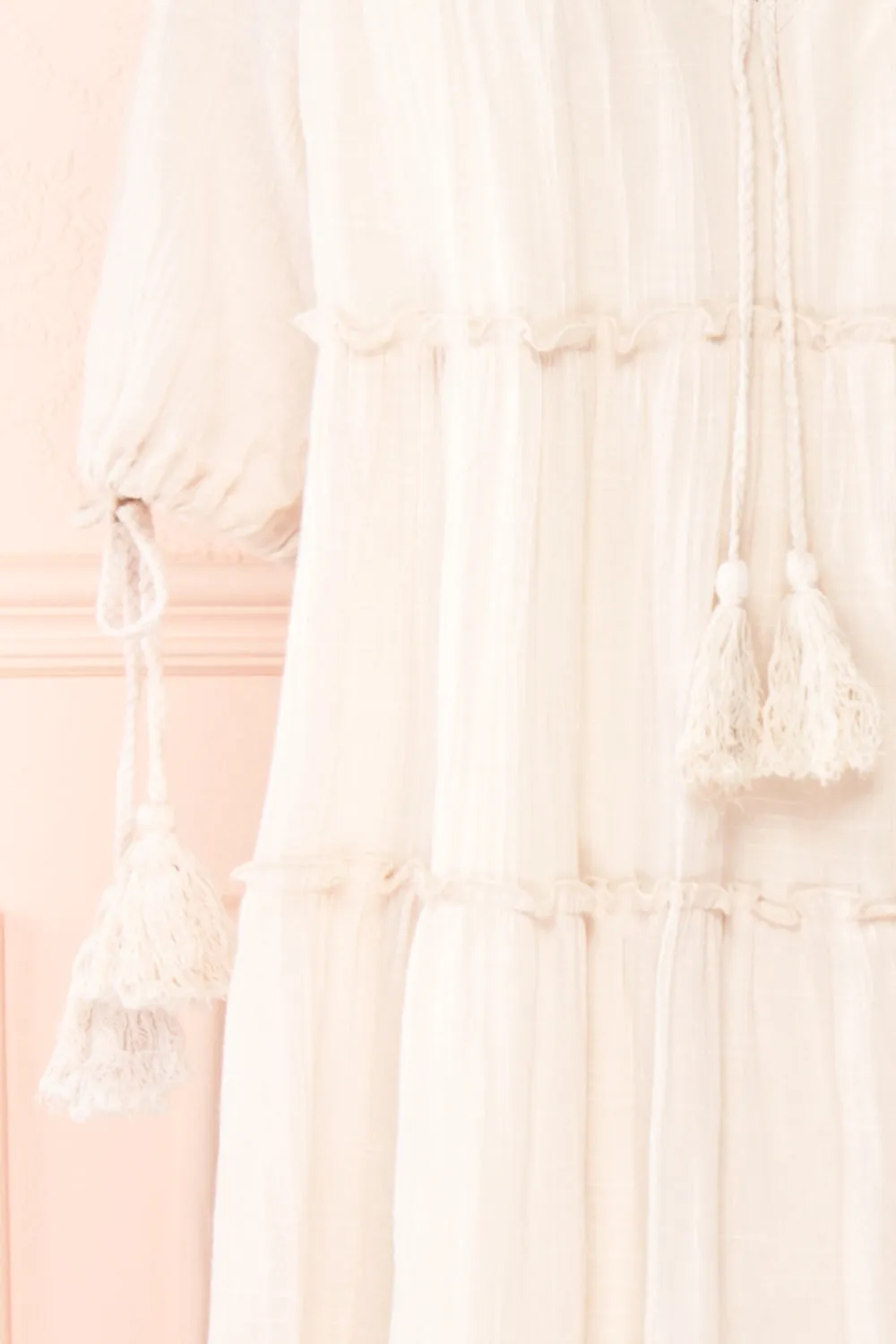 Kieu Beige | Flowy Layered Midi Dress