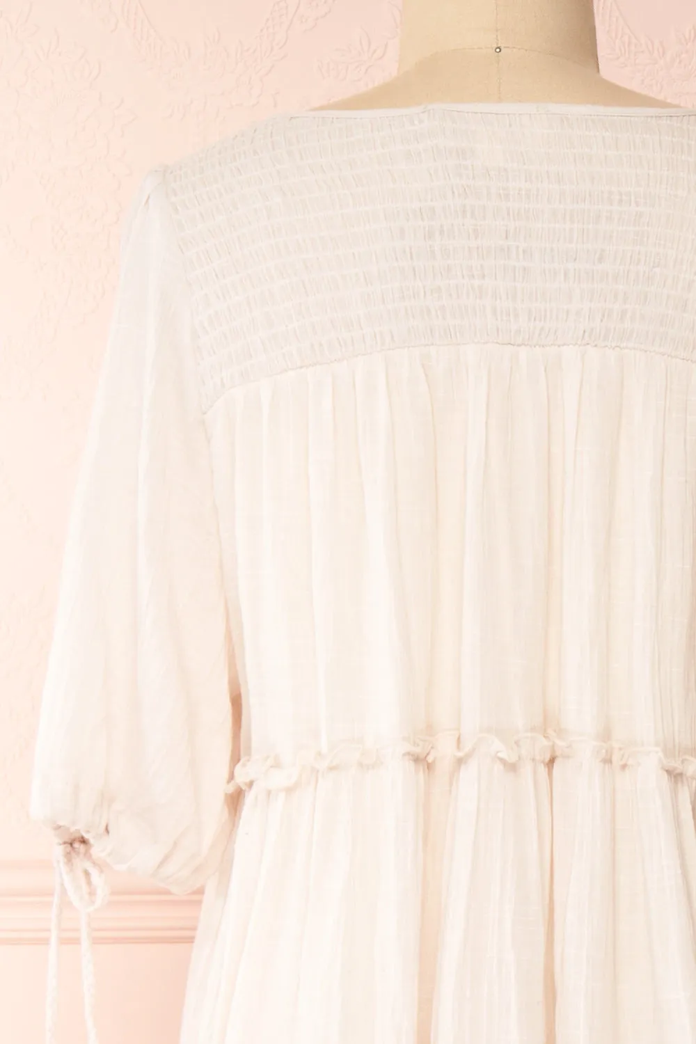 Kieu Beige | Flowy Layered Midi Dress