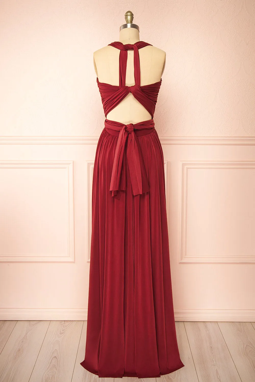 Kilda Burgundy | Convertible Maxi Dress