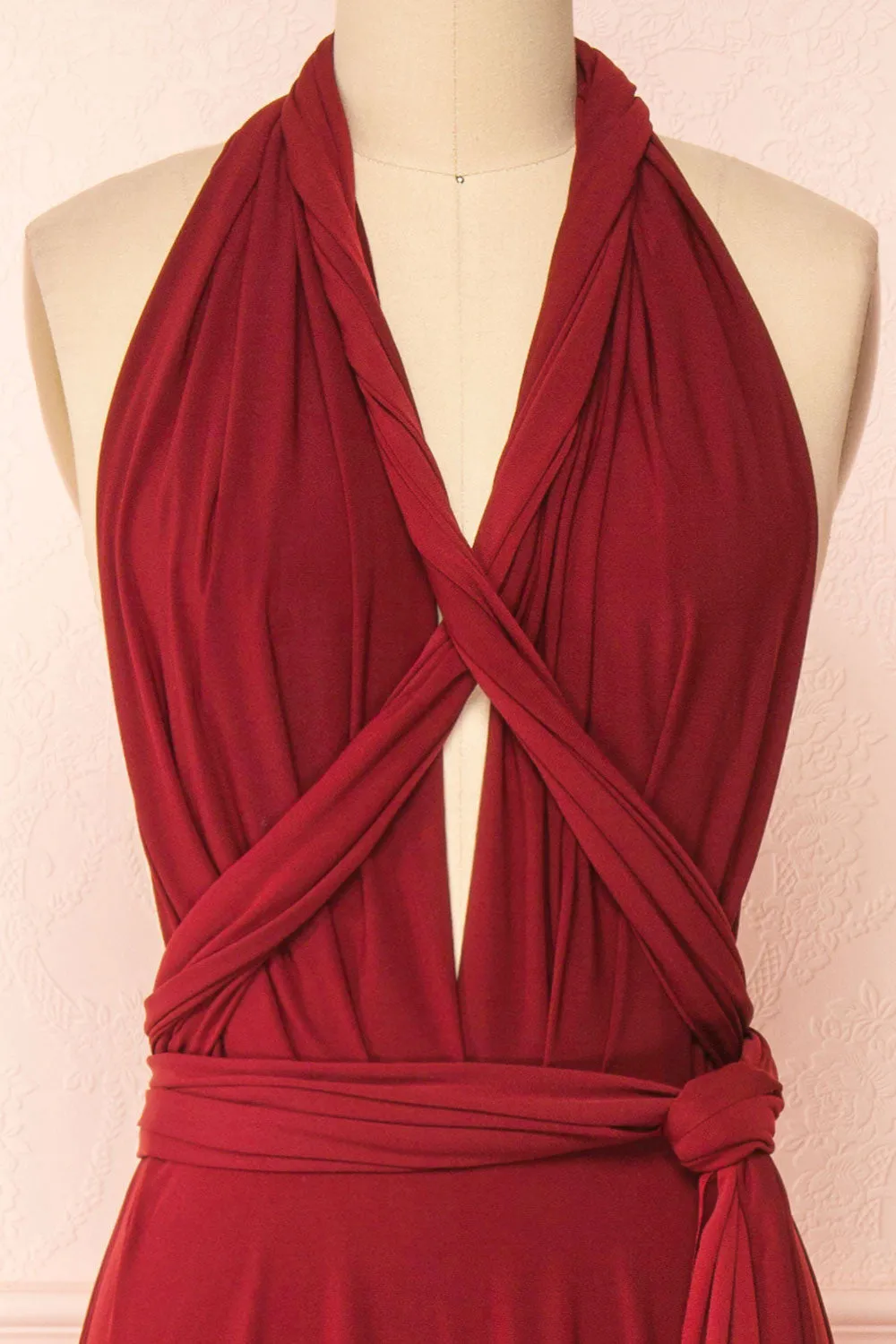 Kilda Burgundy | Convertible Maxi Dress