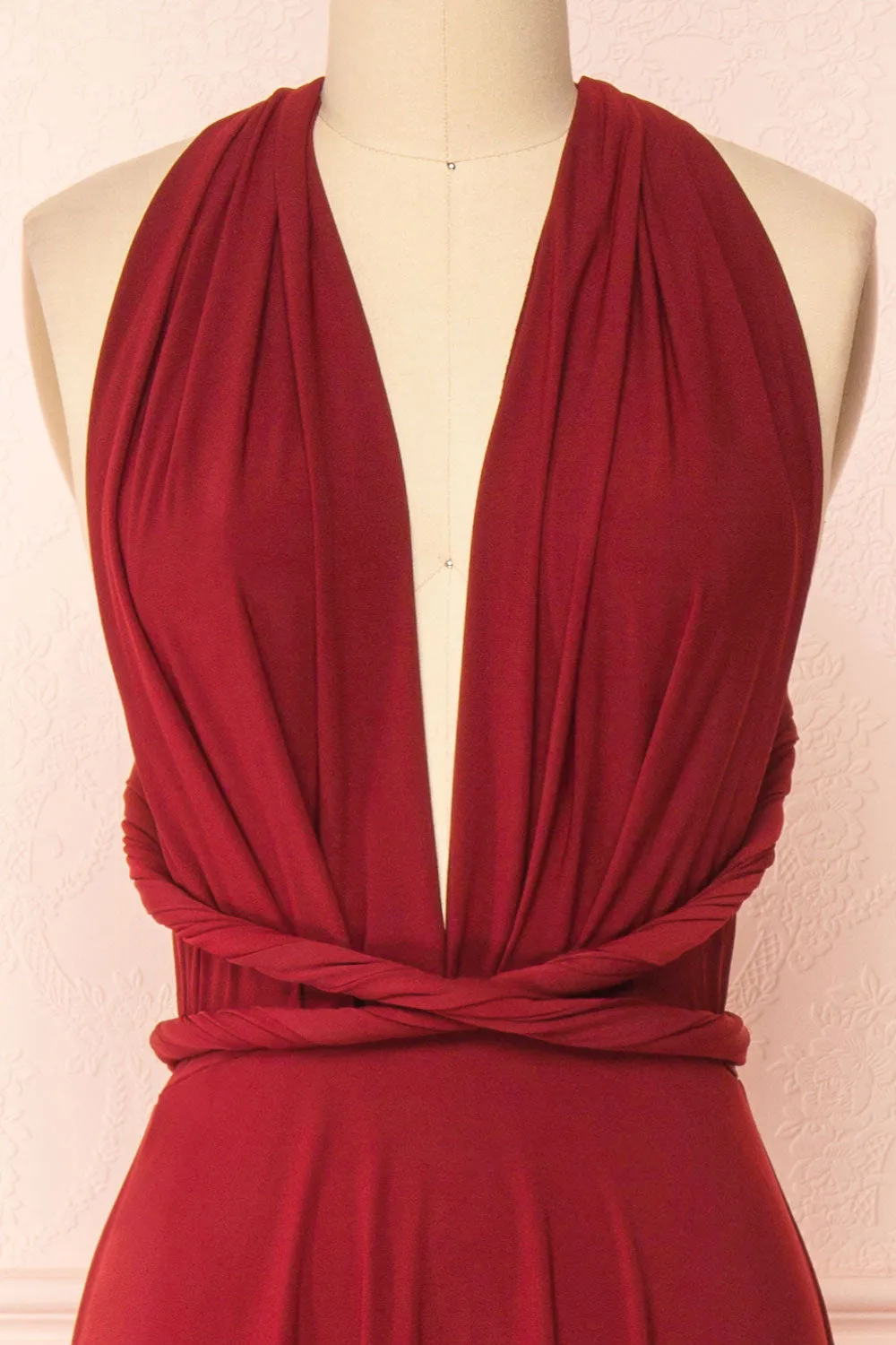 Kilda Burgundy | Convertible Maxi Dress