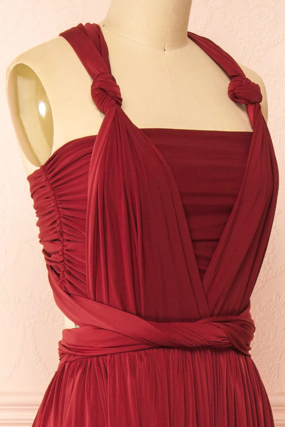 Kilda Burgundy | Convertible Maxi Dress