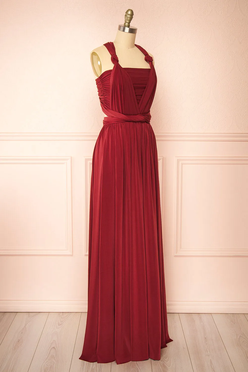Kilda Burgundy | Convertible Maxi Dress