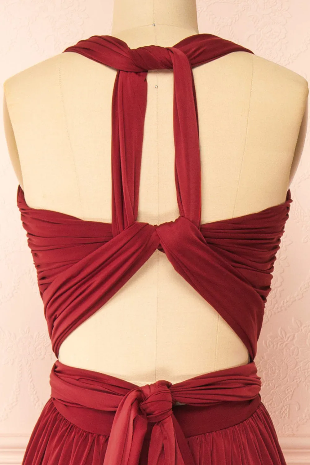 Kilda Burgundy | Convertible Maxi Dress