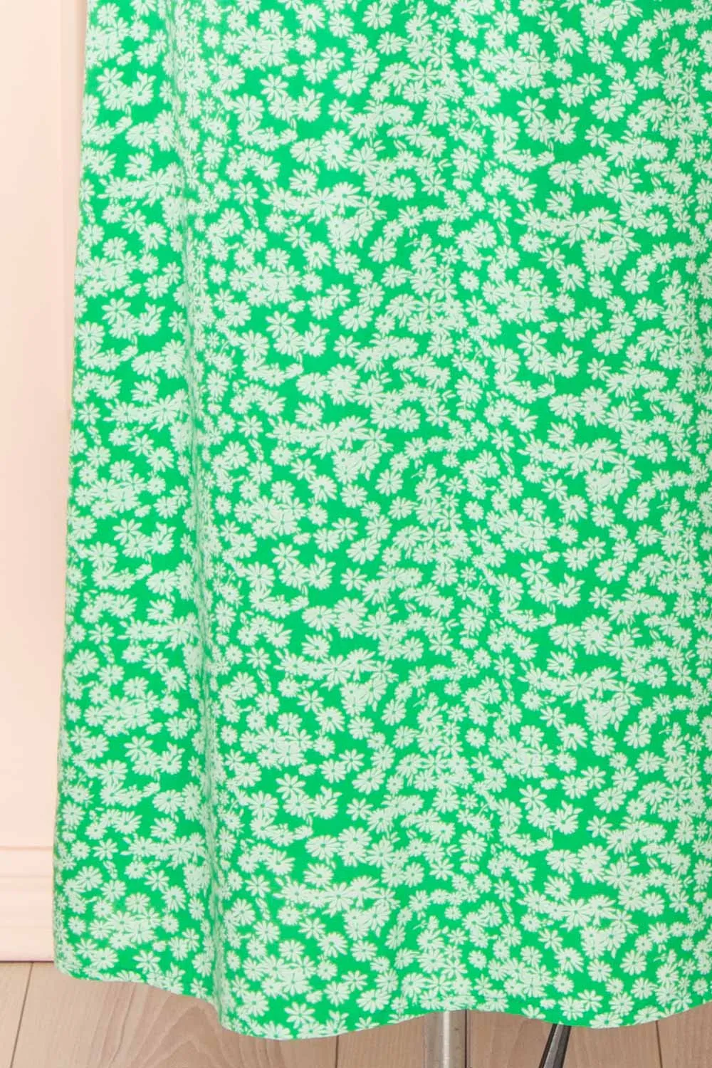 Loranda Green | Colourful Midi Dress w/ Ruffles