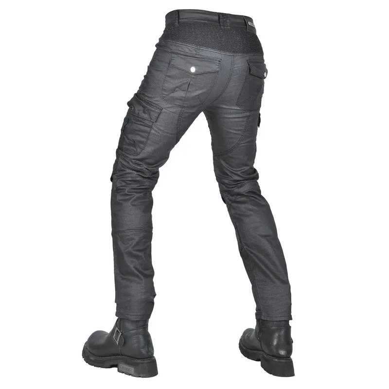 Men's Motorcycle Coated Multi-Pocket Riding Pants