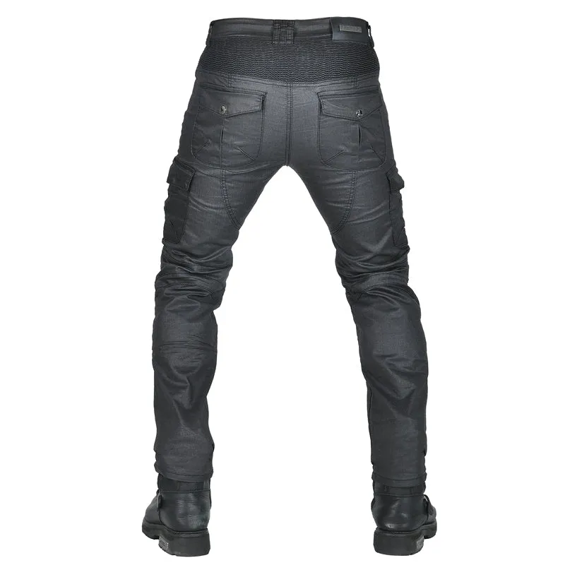 Men's Motorcycle Coated Multi-Pocket Riding Pants