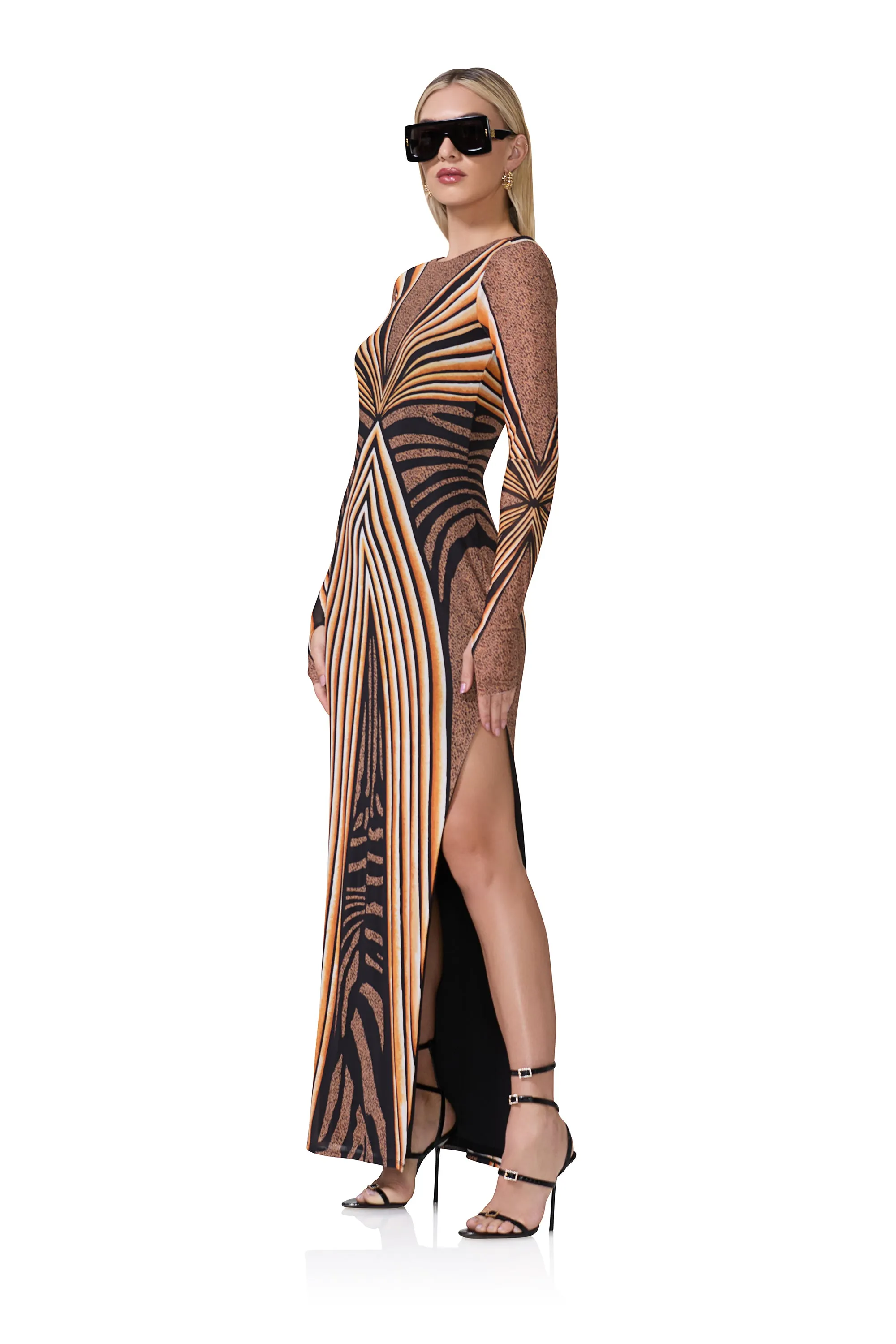 Nettie Dress - Caramel Animal