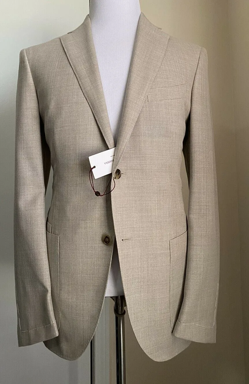 New $1595 Luciano Barbera Men Sport Coat Blazer Jacket Cream 42R US ( 52R Eu )