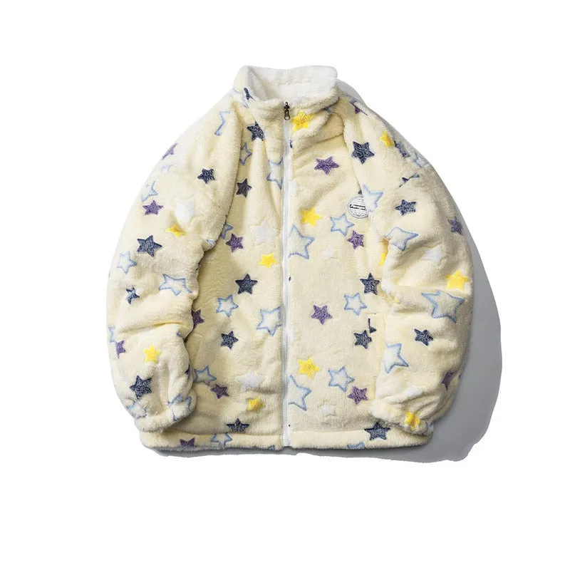 Reversible winter coat for men and women