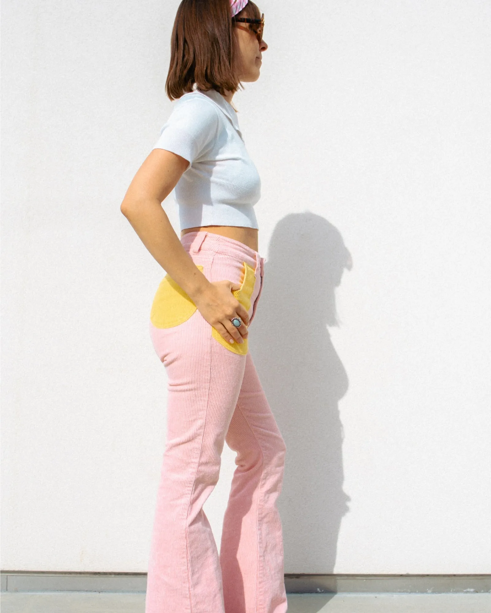 Women's Bell Bottom (Powder Pink/Yellow)